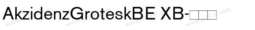AkzidenzGroteskBE XB字体转换